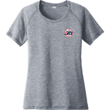 Metro Jr. Jets Ladies PosiCharge Tri-Blend Wicking Scoop Neck Raglan Tee